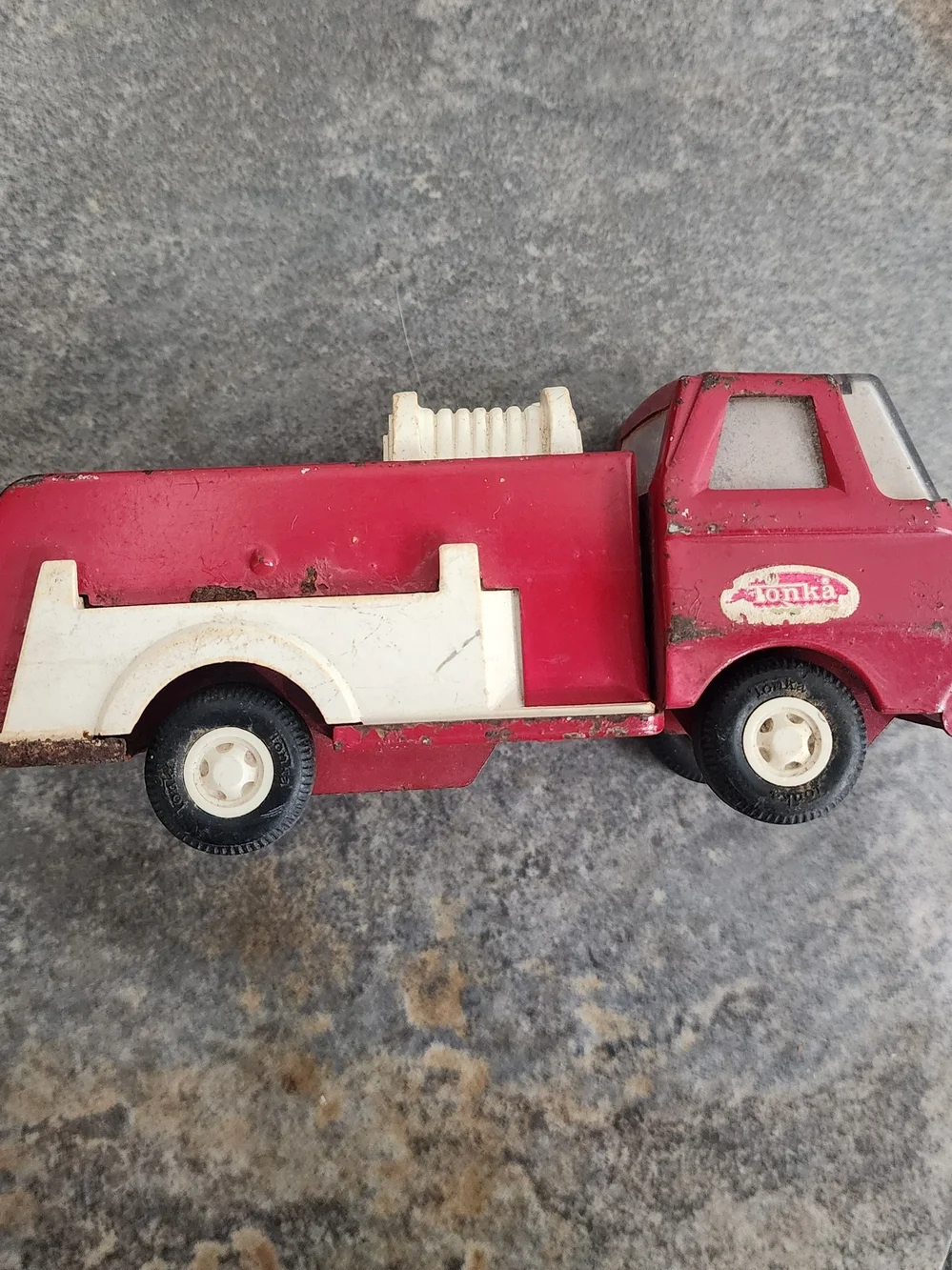 Vintage 70s Pressed Steel Lot Of 5 Tonka & Miniflex- Cement Truck, Firetruck